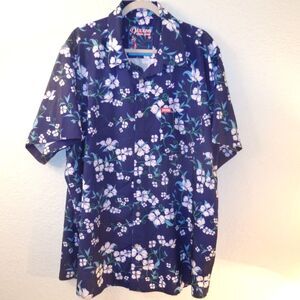 Dixxon Flannel Co Hawaiian Shirt Mens 2XL D-Lite Aloha Series Blue Camp Dad
